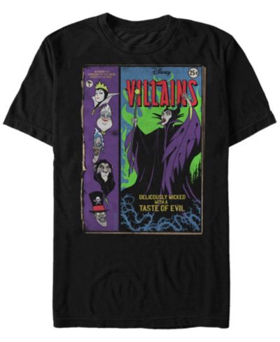 Disney Мужская футболка Short Sleeve Villains Comic Book Cover