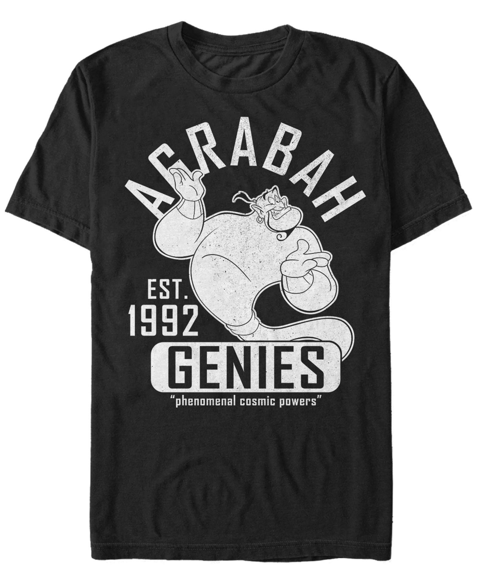 Футболка Disney Men's Aladdin Genie Collegiate Sports Short Sleeve