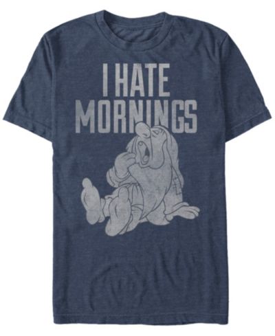 Мужская футболка Disney Snow White and the Seven Dwarfs Sleepy I Hate Mornings с коротким рукавом