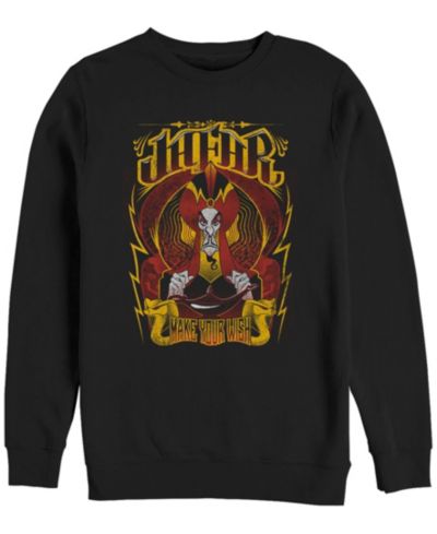 Мужское флисовое худи Disney Aladdin Jafar Make Your Wish с круглым вырезом