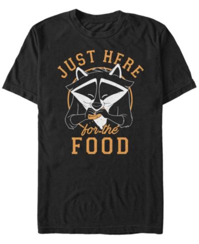 Disney Men's Pocahontas Meeko Just Here for the Food, Short Sleeve T-Shirt
