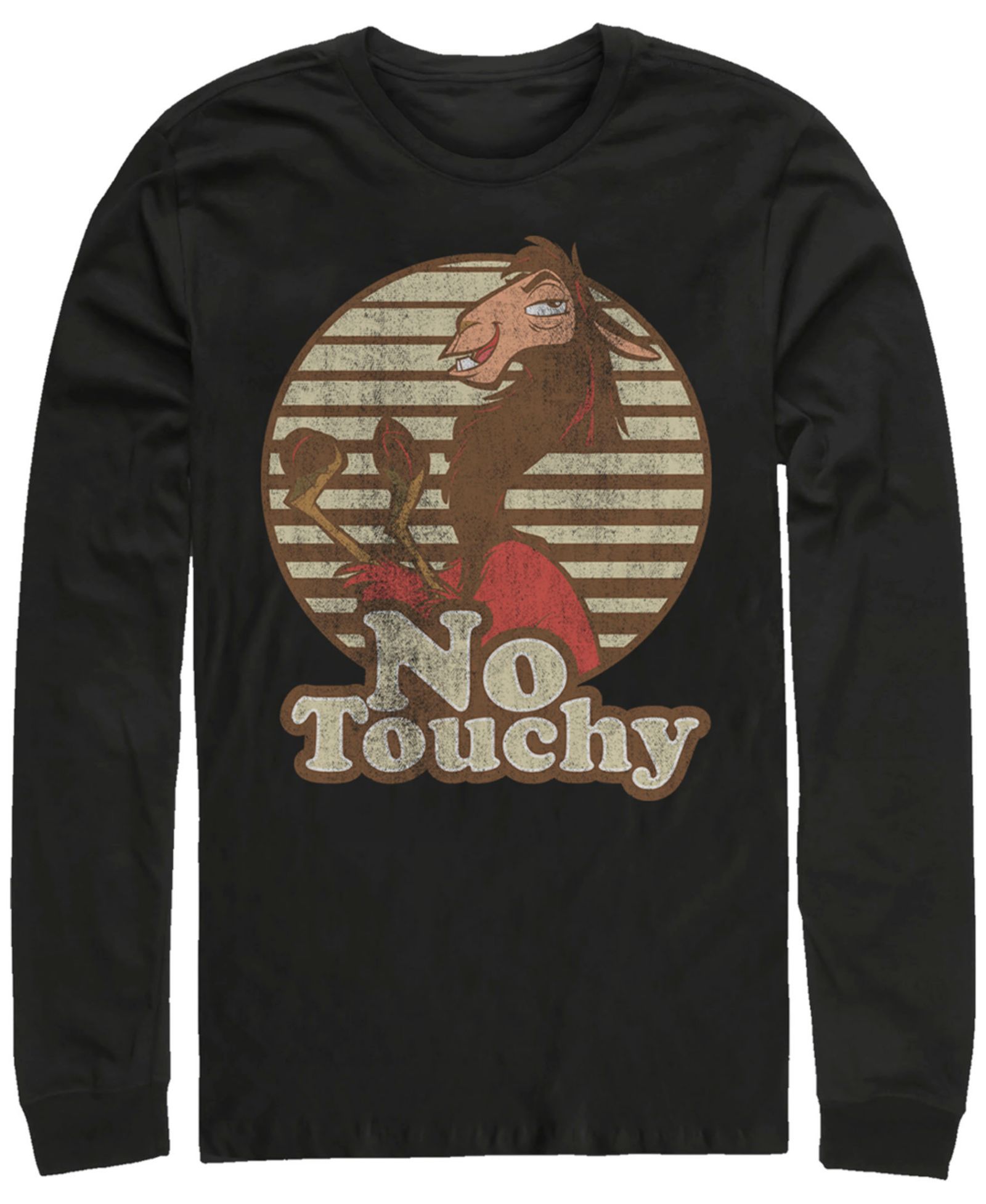 Disney Мужская футболка с длинным рукавом Kuzco Llama No Touchy из мультфильма «Новые приключения императора»