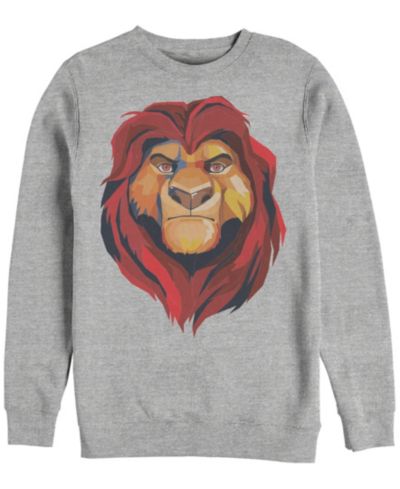 Мужское флисовое худи Disney Lion King Mufasa Geometrics с круглым вырезом
