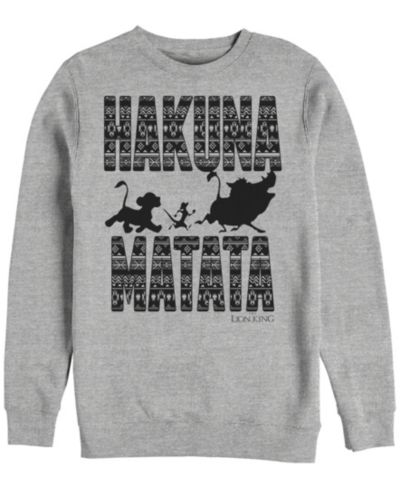 Disney Мужской флисовый свитшот Lion King Hakuna Matata