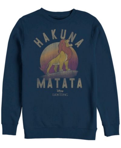 Disney Мужской флисовый свитшот Lion King Simba Hakuna Matata