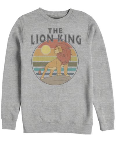 Мужской свитшот Disney Lion King Rainbow Striped Sunset Crewneck Fleece