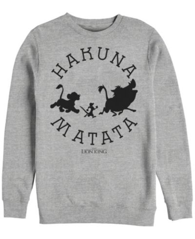 Disney Мужской флисовый свитшот Lion King Hakuna Matata Pride Camp