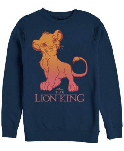 Свитшот Disney Men's Lion King Young Simba Sunset Gradient, Crewneck Fleece