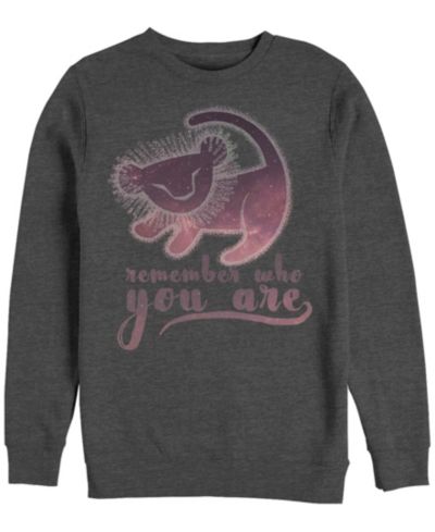 Мужская флисовая кофта Disney Lion King Simba Remember Painting, Crewneck