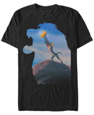 Disney Мужская футболка Lion King Mufasa Silhouette Pride Rock Rafiki Simba с коротким рукавом