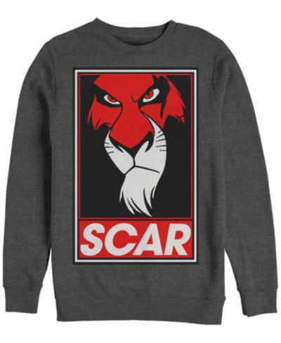Disney Мужской Lion King Scar Poster, Crewneck Fleece