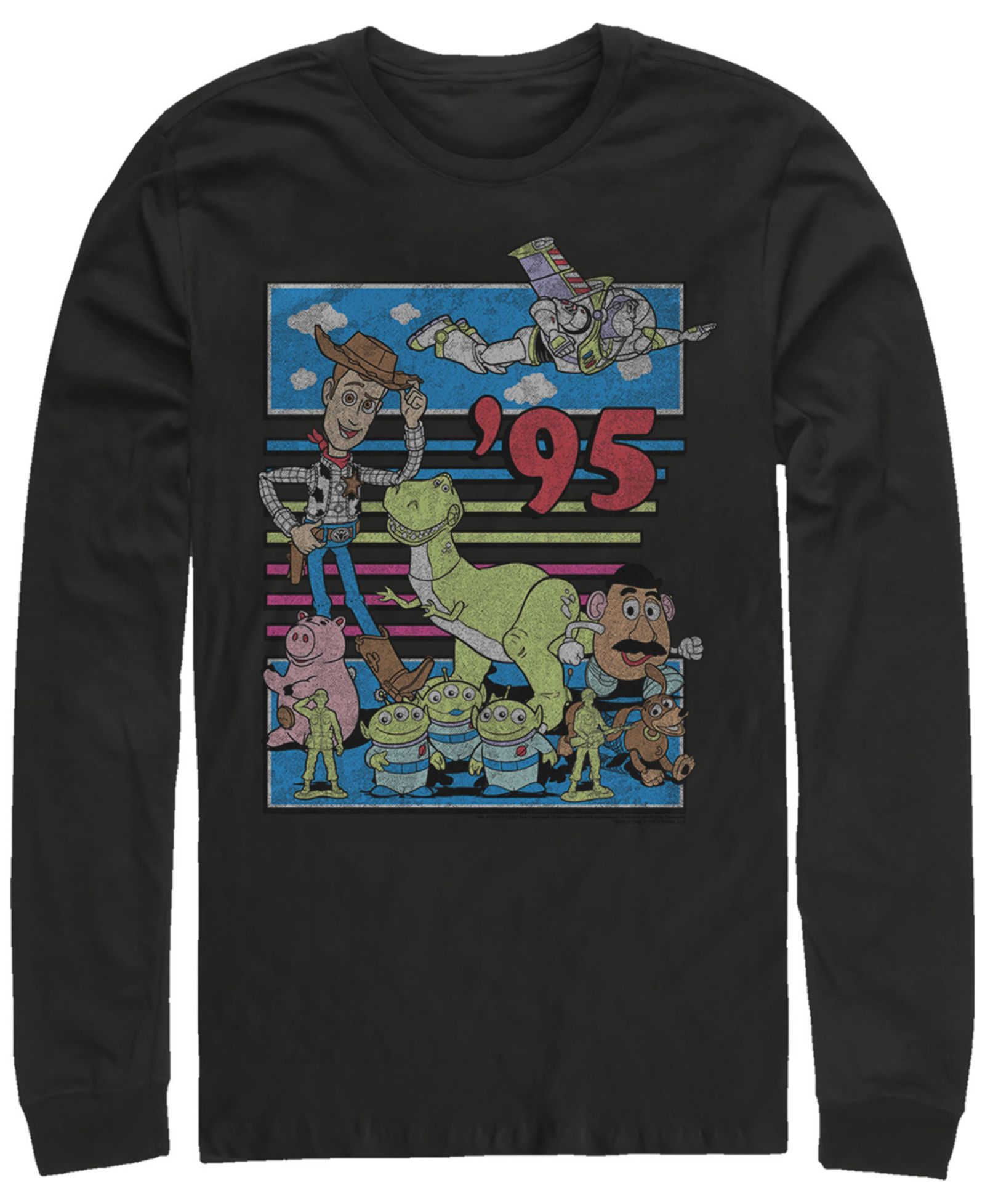 Футболка с длинным рукавом Disney Pixar Men's Toy Story 95 Retro Distressed