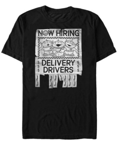 Disney Pixar Мужская футболка Toy Story Pizza Planet Hiring Alien Delivery Drivers с коротким рукавом