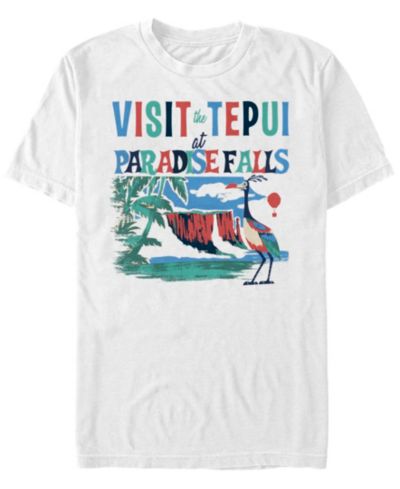 Disney Pixar Мужская футболка с принтом Up Visit Tepui at Paradise Falls, с коротким рукавом