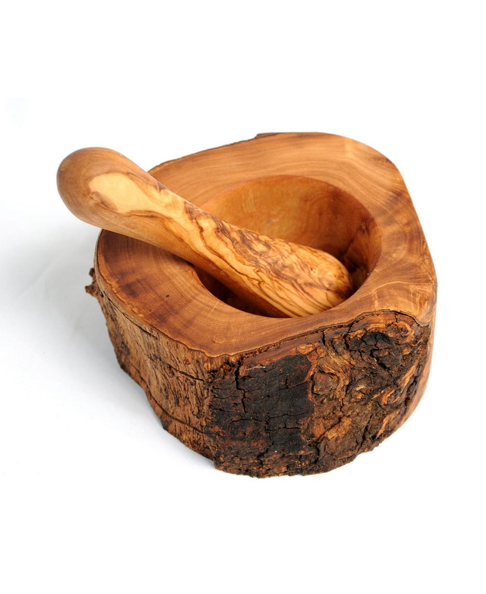Ступка и пестик из оливкового дерева BeldiNest Rustic
