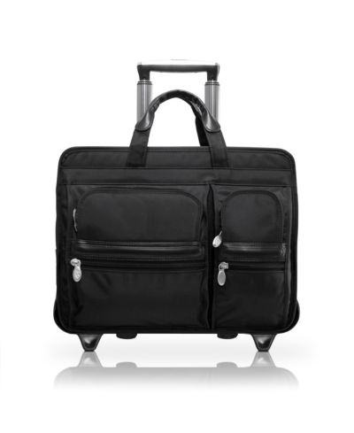 McKlein Clinton, 17" Patented Detachable -Wheeled Laptop Briefcase