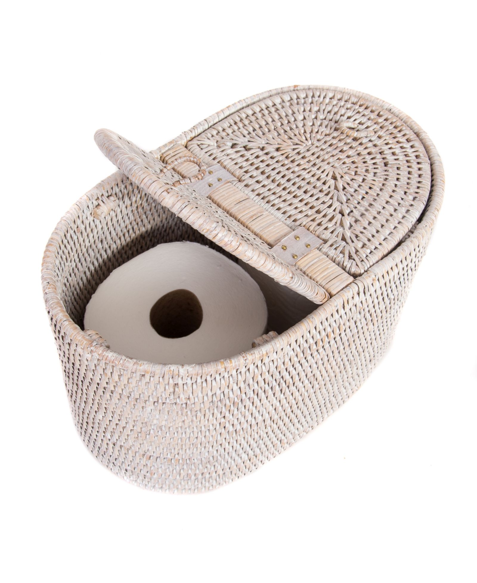Artifacts Trading Company Овальная двойная коробка для салфеток из ротанга
