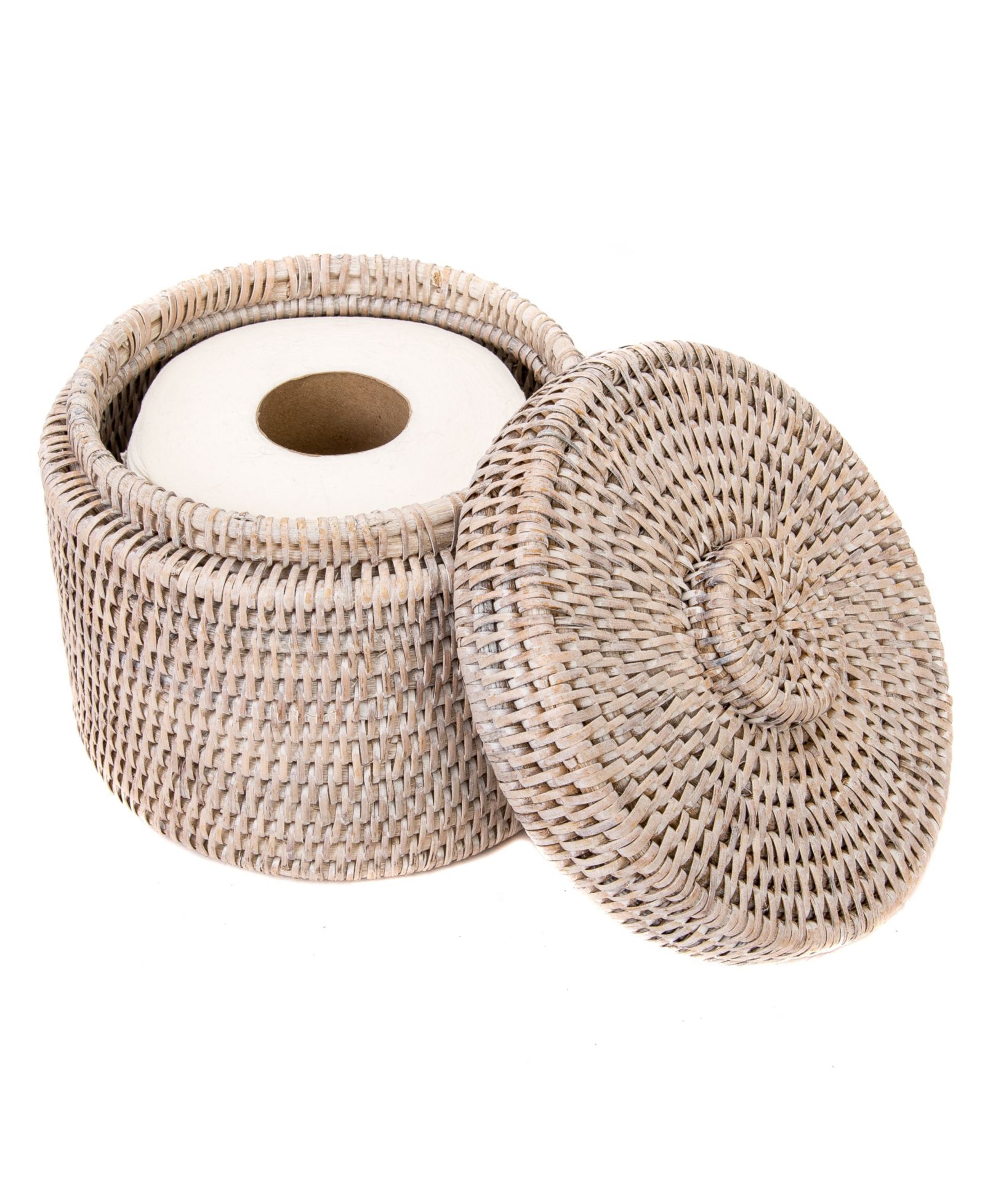 Artifacts Trading Company круглый бокс для салфеток из ротанга