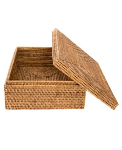 Органайзер для документов Artifacts Trading Company Rattan Storage Box с крышкой
