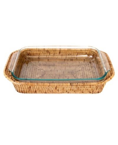 Artifacts Trading Company прямоугольная корзина из ротанга с Pyrex