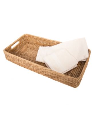 Artifacts Trading Company Artifacts Rattan Rectangular Tray with Rounded Corners