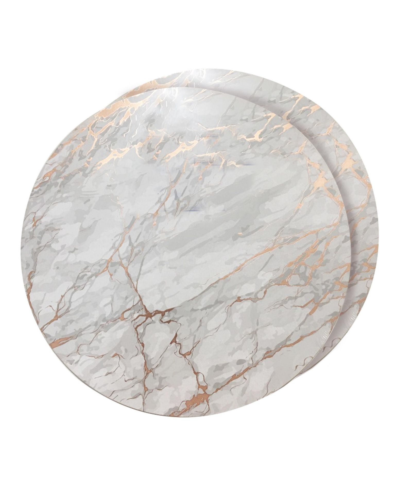 Dainty Home Foiled Marble Granite Thick Cork Heat Resistant 15"  Placemats - Set of 2