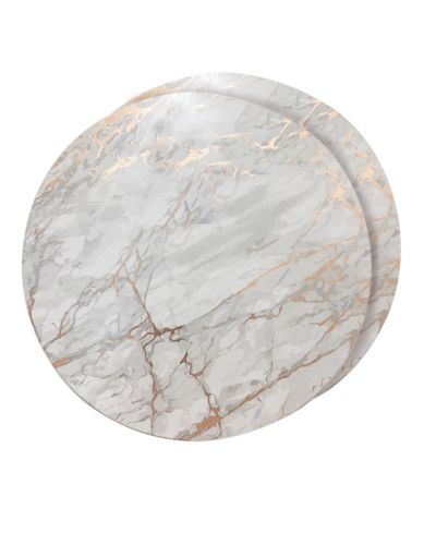 Набор из 2 подстановочных салфеток Dainty Home Foiled Marble Granite Heat Resistant, 15"