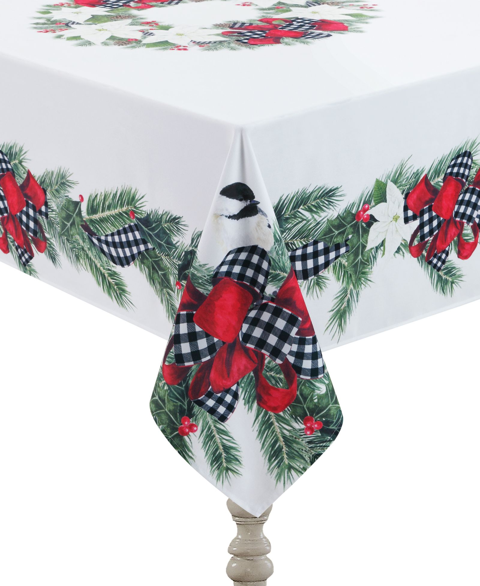 Laural Home Christmas Trimmings Tablecloth - 70" x 84"