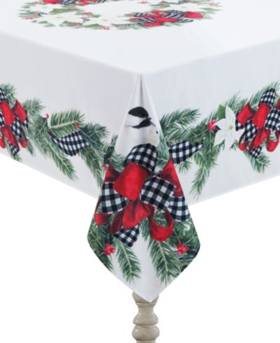 Laural Home Christmas Trimmings Tablecloth - 70" x 84"