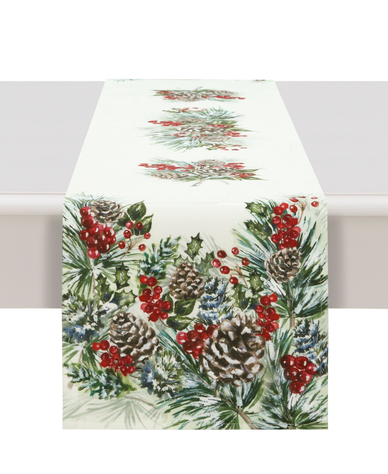 Дорожка на стол Laural Home Winter Garland Table Runner - 13"x 90"