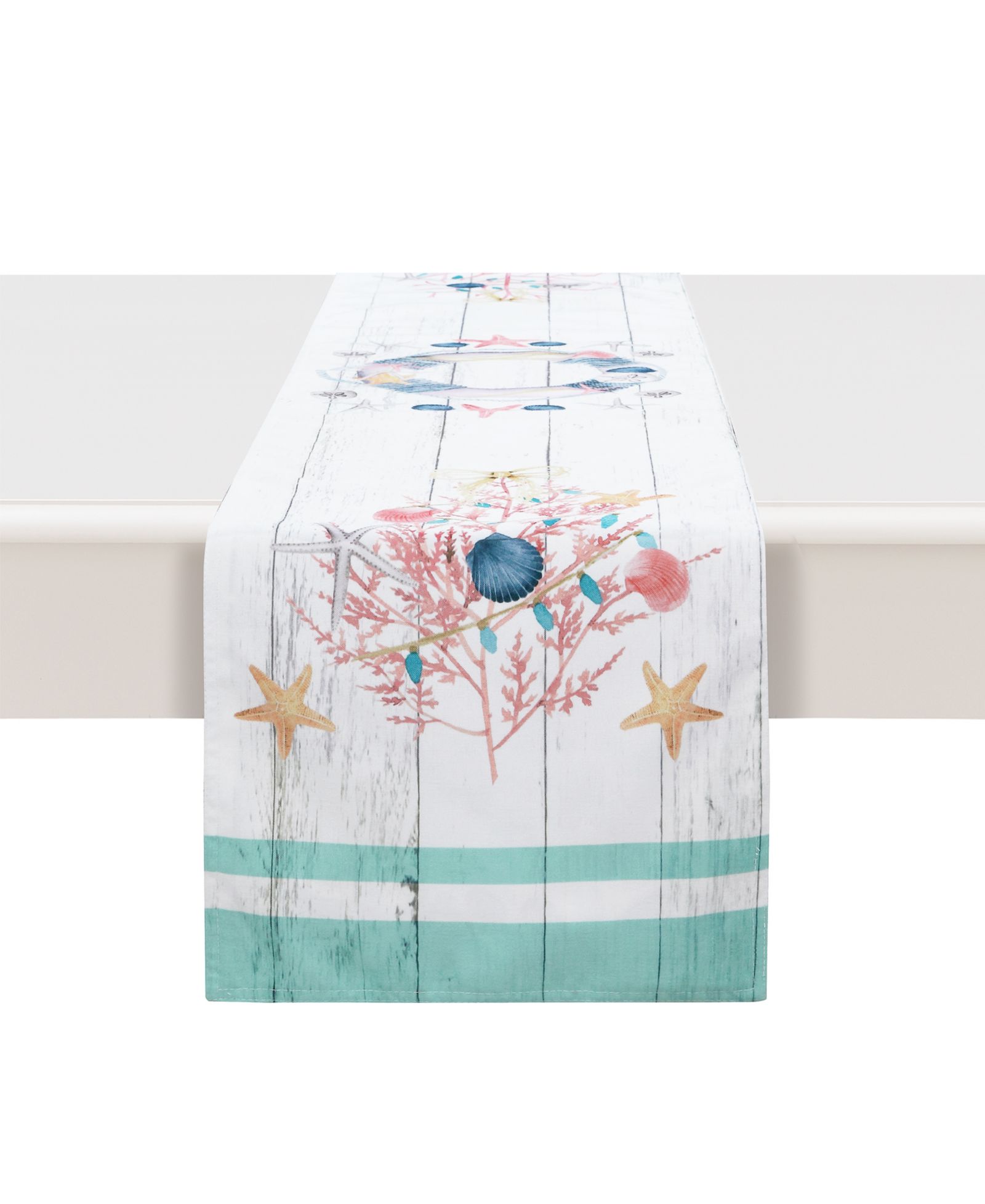Дорожка на стол Laural Home Coastal Christmas 13" x 90"