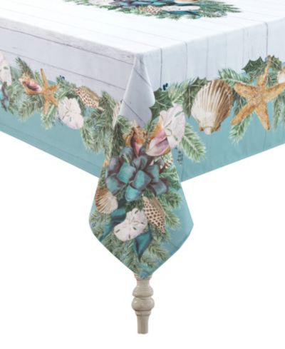Laural Home Christmas By The Sea Tablecloth - 70" x 84"