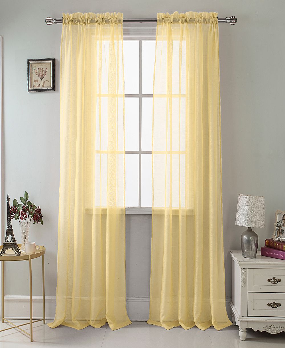 Штора RT Designers Collection Ramallah Trading Celine Sheer Rod Pocket 55 x 90