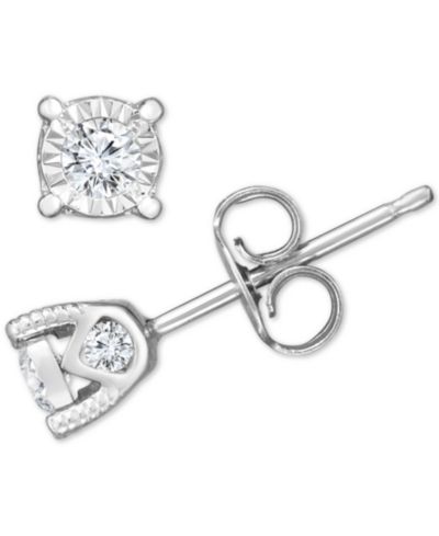 TruMiracle® Diamond Stud серьги (3/8 ct. t.w.) в 14k белом, желтом или розовом золоте