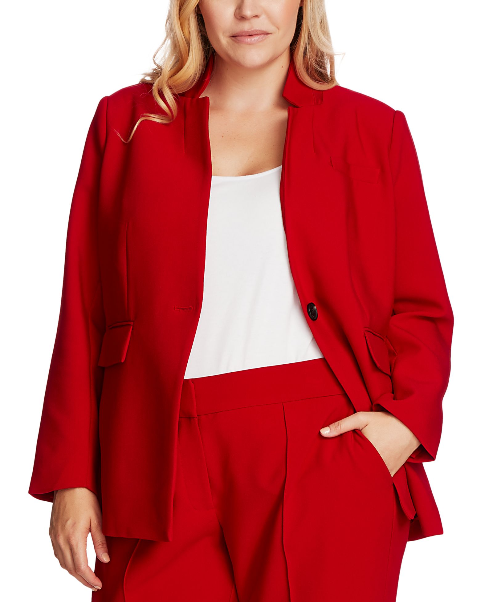 Женский блейзер Vince Camuto Plus Size One-Button Notch-Collar
