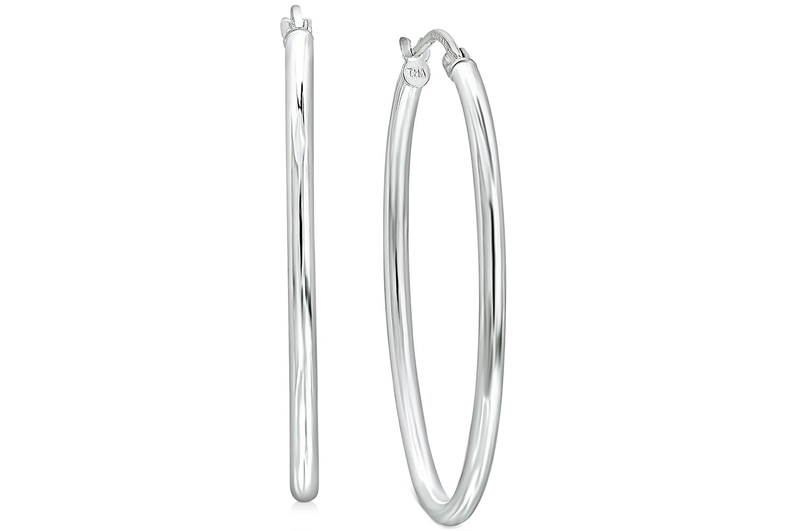 Серьги-кольца Giani Bernini из стерлингового серебра, овальные