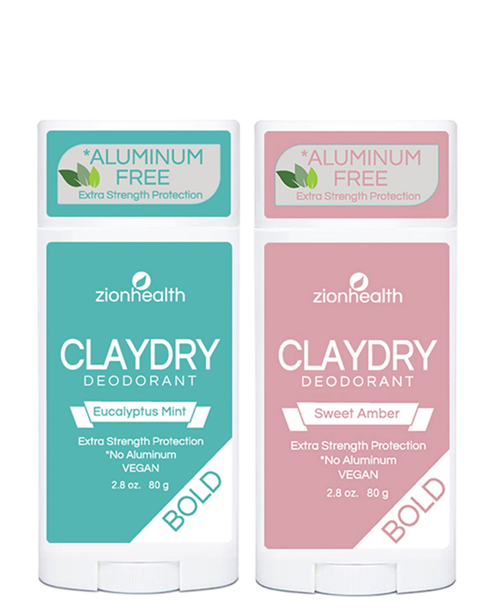 Набор дезодорантов Zion Health Eucalyptus Mint Plus Sweet Amber, 5.6oz