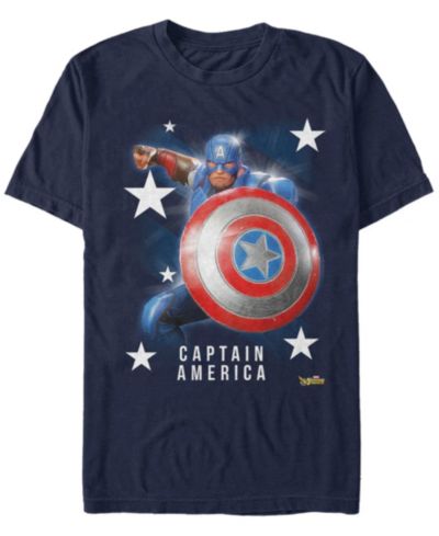 Marvel Men's Captain America Super Shield, Short Sleeve T-Shirt