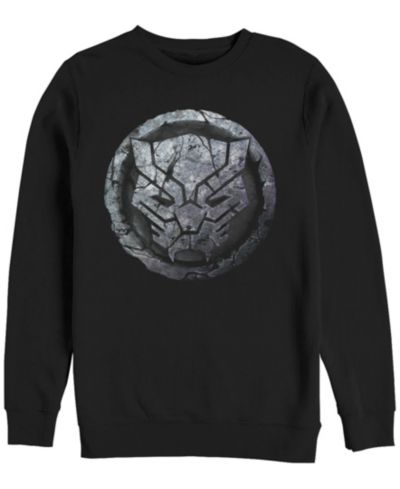Мужская флисовая кофта Marvel Black Panther Stone Cat Face Logo