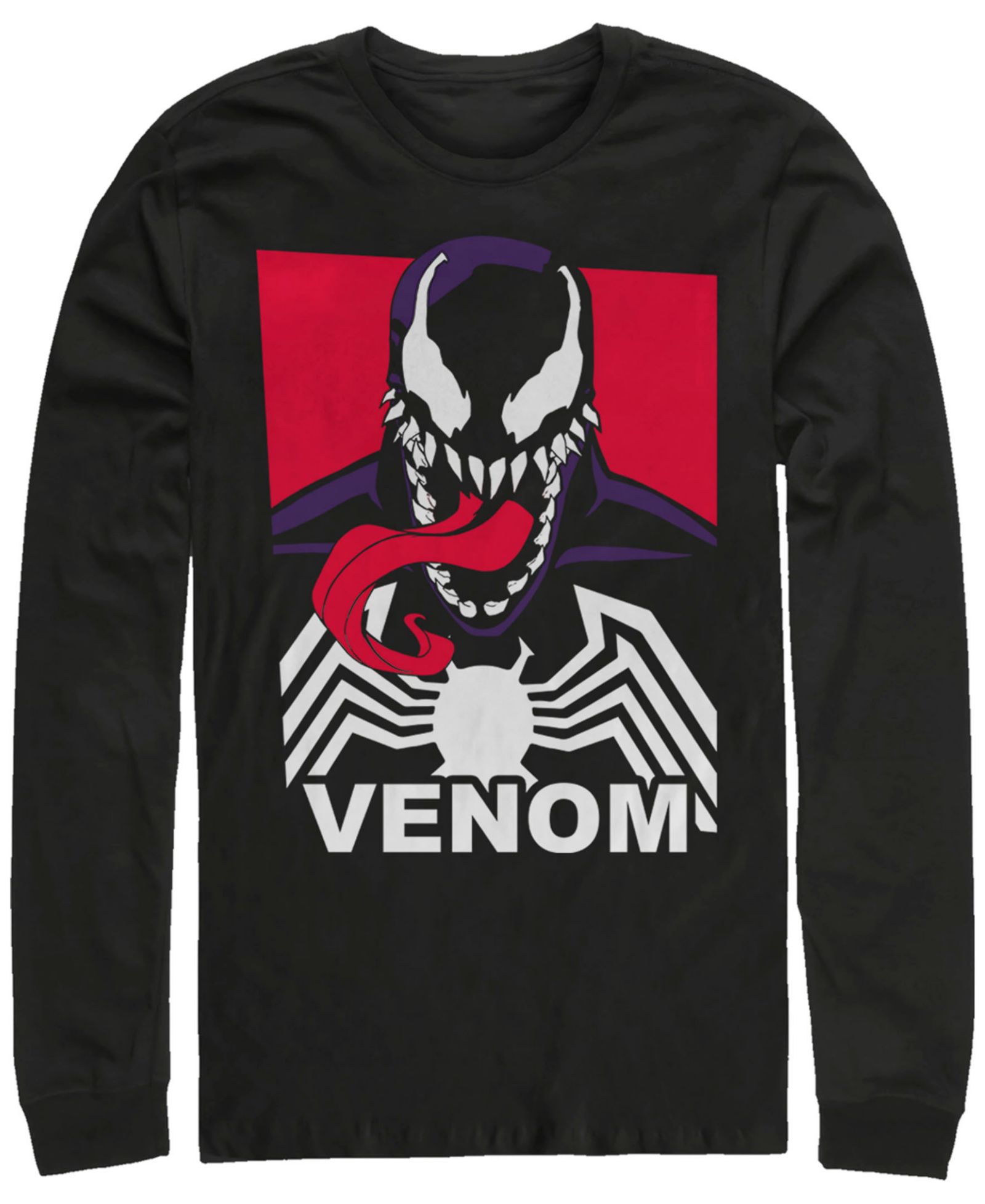 Мужская футболка с длинным рукавом Marvel Classic Venom Tongue out Poster