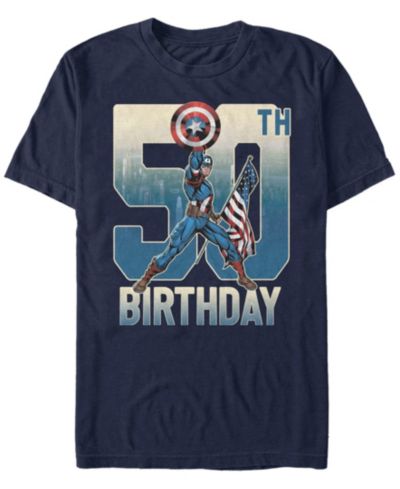 Fifth Sun Мужская футболка Marvel Captain America к 50-летию, с коротким рукавом