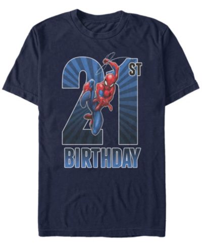 Мужская футболка Fifth Sun Marvel Spider-Man, короткий рукав, 21st Birthday