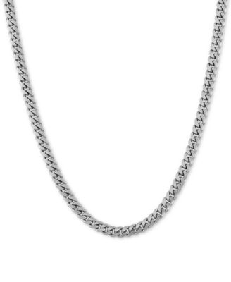 Cuban Link 24" Chain Necklace in Sterling Silver or 18k Gold-Plated Over Sterling Silver