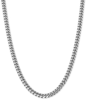 Цепочка Cuban Link 22" Sterling Silver или 18k Gold-Plated Over Sterling Silver