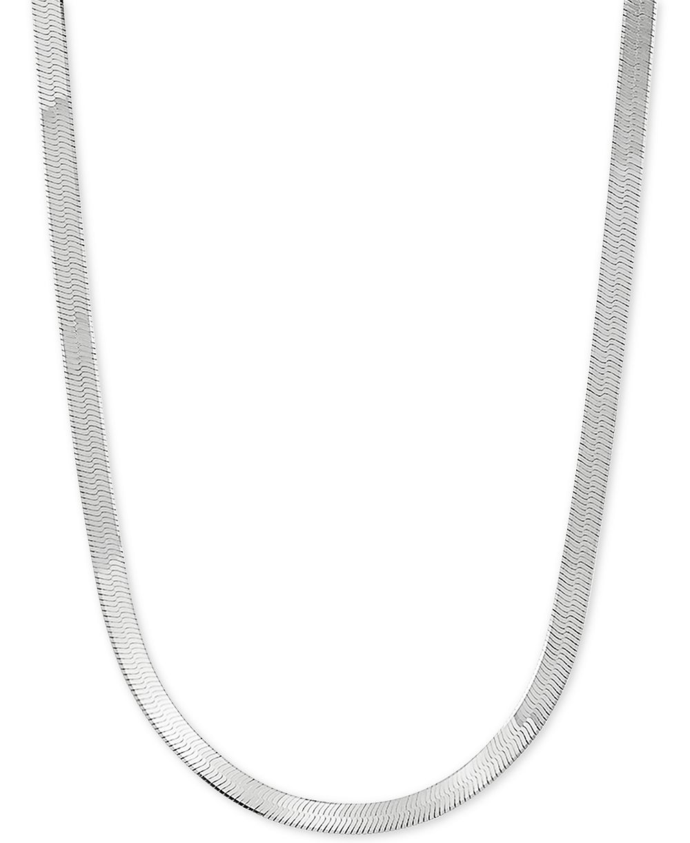 Цепочка-ожерелье Herringbone Link из стерлингового серебра, 18"