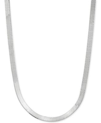 Цепочка-ожерелье Herringbone Link из стерлингового серебра, 18"