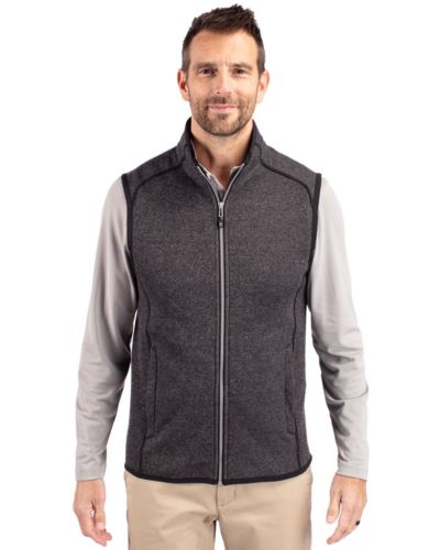 Cutter & Buck Men's Mainsail Sweater-Knit Full Zip Vest