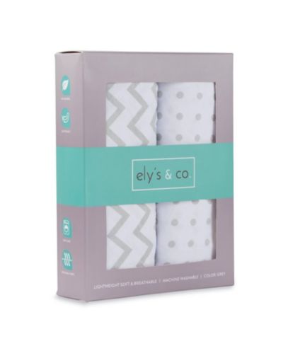 Grey chevron and polka dot