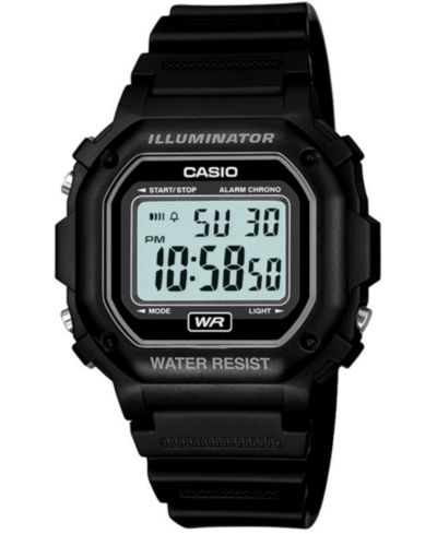 Часы Casio Men's Digital, черный ремешок из смолы, 42.4mm
