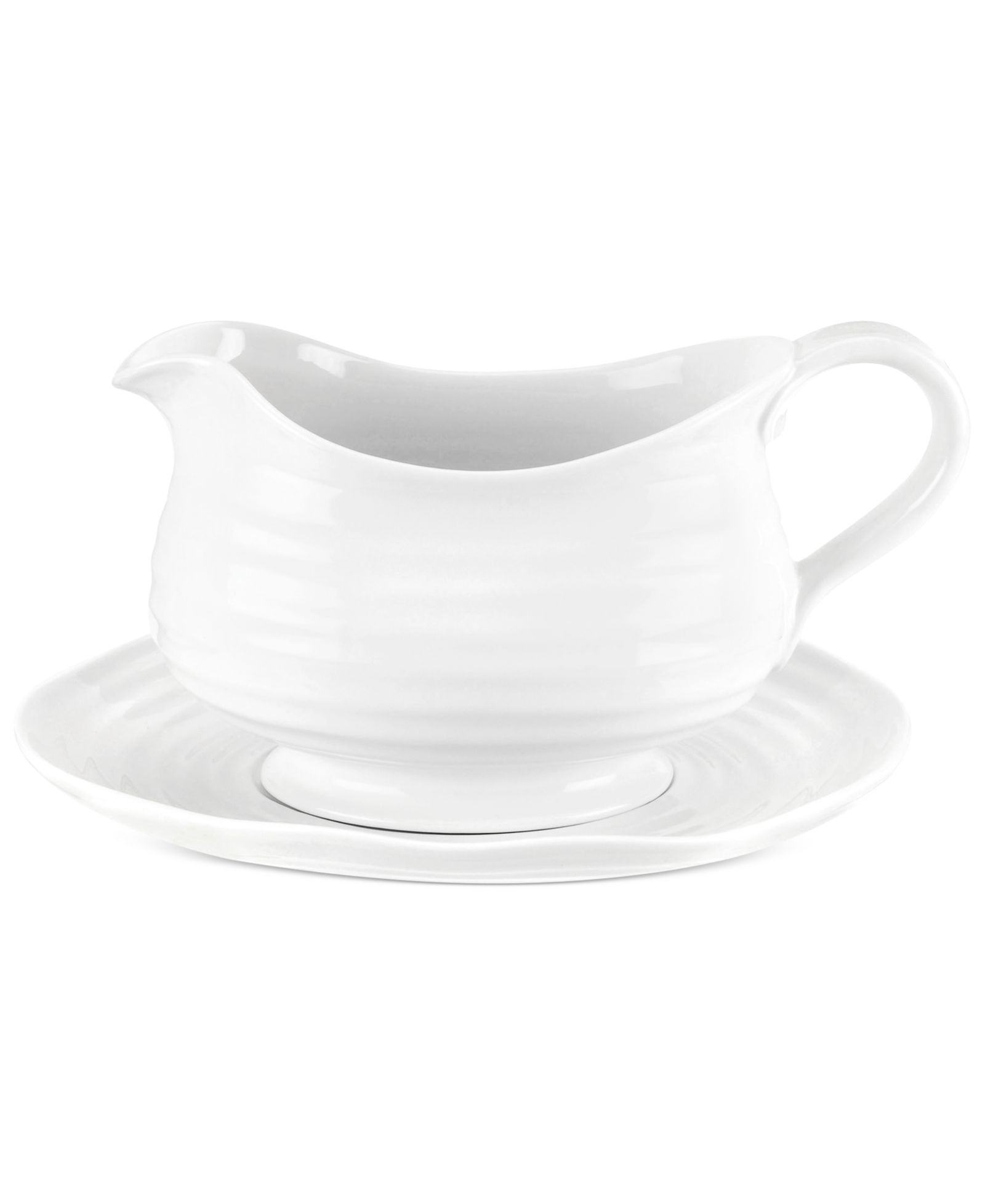Белая соусница и подставка Portmeirion Sophie Conran